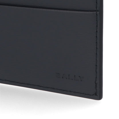 バリー BALLY 財布 二つ折り財布 メンズ CRS_BIFOLD 8CC N ネイビー カーフレザー ロゴ プリント 航海 エレガント 小銭入れなし 761346608558