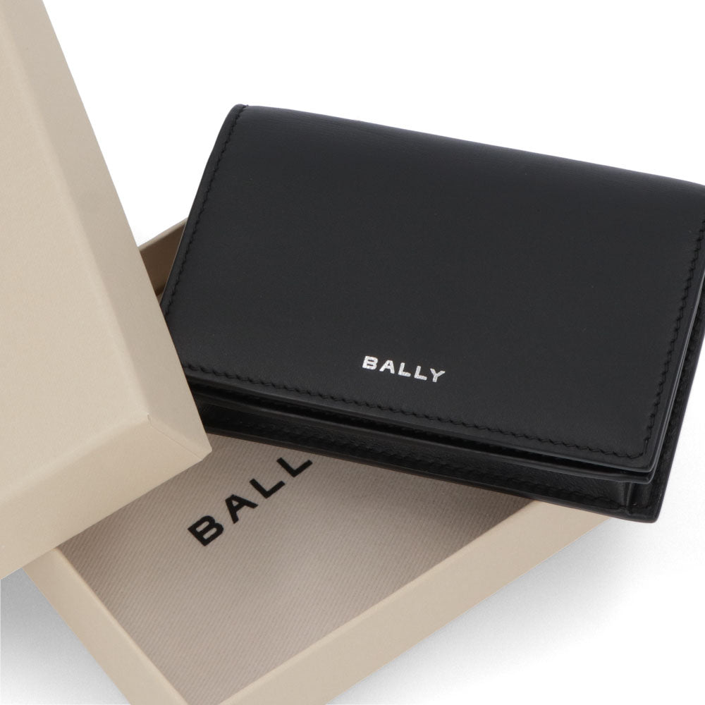 BALLY カードケース ブラック レザー ロゴ シンプル