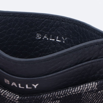 バリー BALLY 雑貨 カードケース・名刺入れ メンズ ネイビー レザー　デニム ロゴ ペナントモチーフ 定期入れ パスケース PNT_C CARD CASE/U507P