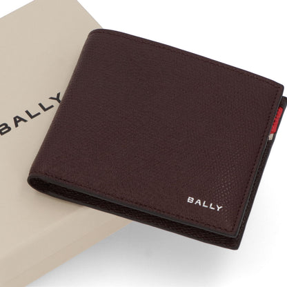 バリー BALLY 財布 二つ折り財布 メンズ ボルドー レザー ロゴ シンプル 無地 ウォレット 小銭入れなし FLAG_BIFOLD 8CCN/I8P1P
