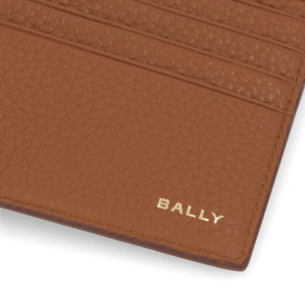 バリー BALLY 財布 二つ折り財布 メンズ ブラウン系 レザー ロゴ ペナントモチーフ ウォレット 総柄 小銭入れなし PNT_BIFOLD 8CC/I8D4O