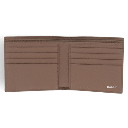 バリー BALLY 財布 二つ折り財布 メンズ グレージュ レザー ロゴ ペナントモチーフ ウォレット 総柄 小銭入れなし PNT_BIFOLD 8CC/I8N0P