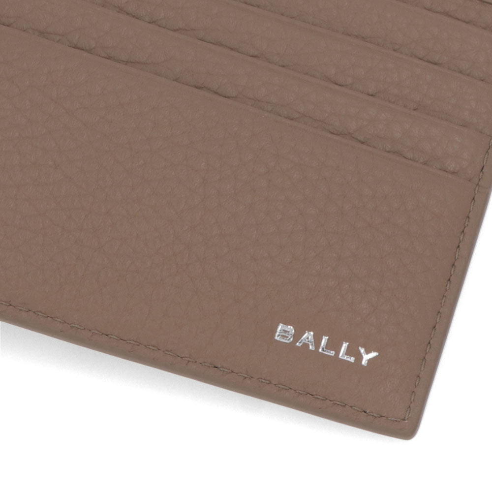 バリー BALLY 財布 二つ折り財布 メンズ グレージュ レザー ロゴ ペナントモチーフ ウォレット 総柄 小銭入れなし PNT_BIFOLD 8CC/I8N0P