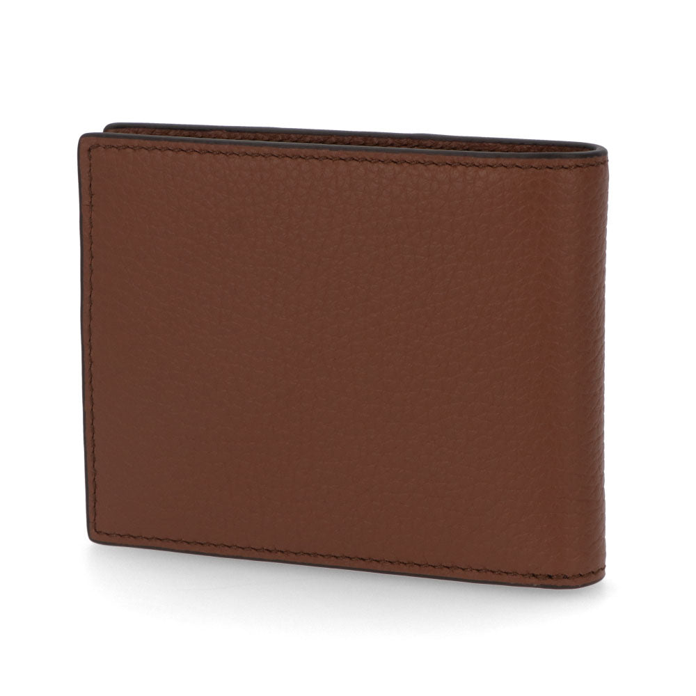 バリー BALLY 財布 二つ折り財布 メンズ 761765998316 ブラウン レザー ロゴ シンプル ストライプデザイン 小銭入れなし RBN_BIFOLD 6CC