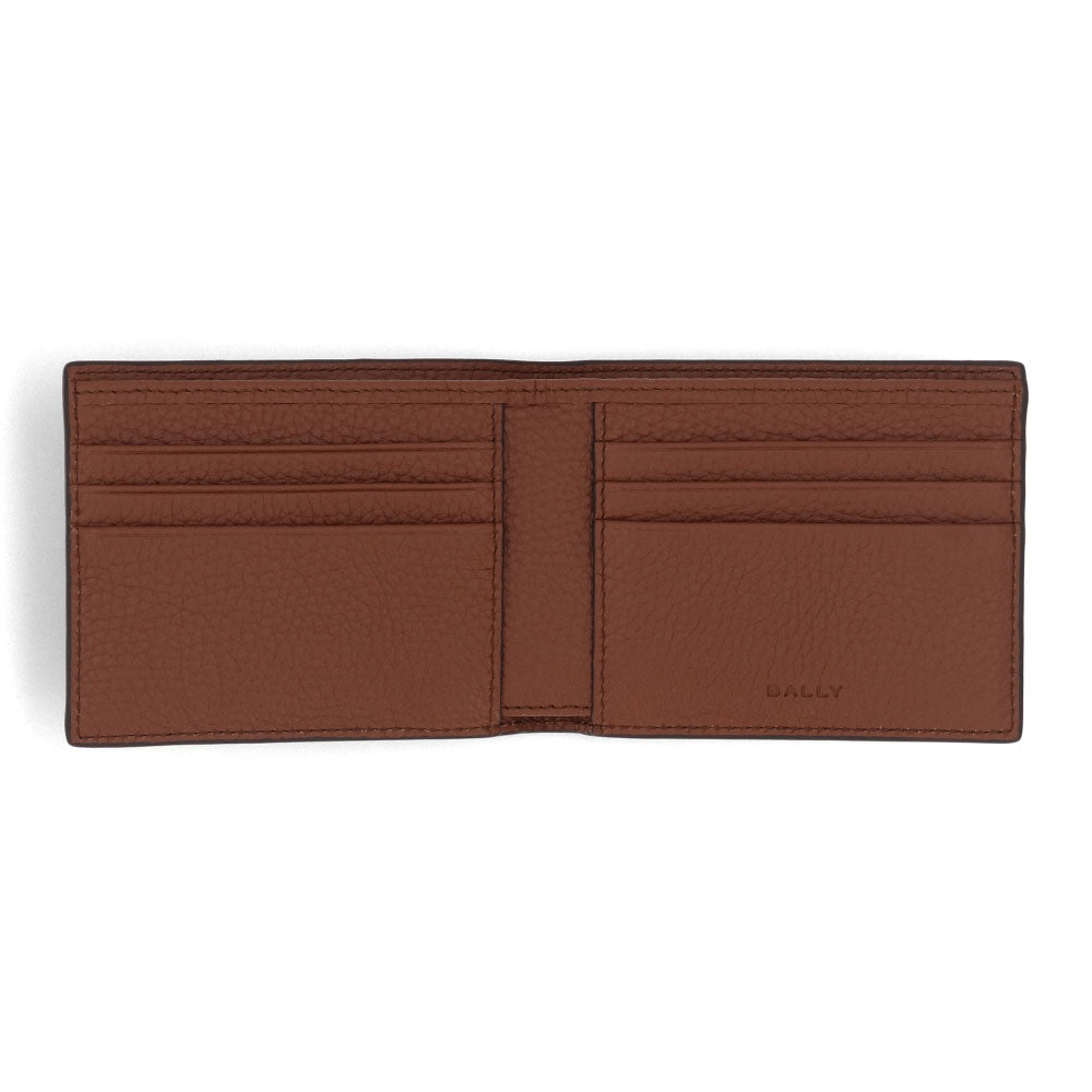 バリー BALLY 財布 二つ折り財布 メンズ 761765998316 ブラウン レザー ロゴ シンプル ストライプデザイン 小銭入れなし RBN_BIFOLD 6CC