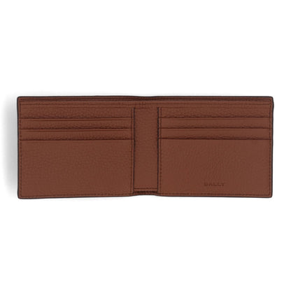 バリー BALLY 財布 二つ折り財布 メンズ 761765998316 ブラウン レザー ロゴ シンプル ストライプデザイン 小銭入れなし RBN_BIFOLD 6CC
