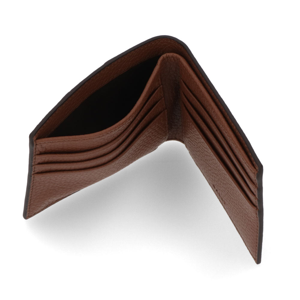 バリー BALLY 財布 二つ折り財布 メンズ 761765998316 ブラウン レザー ロゴ シンプル ストライプデザイン 小銭入れなし RBN_BIFOLD 6CC