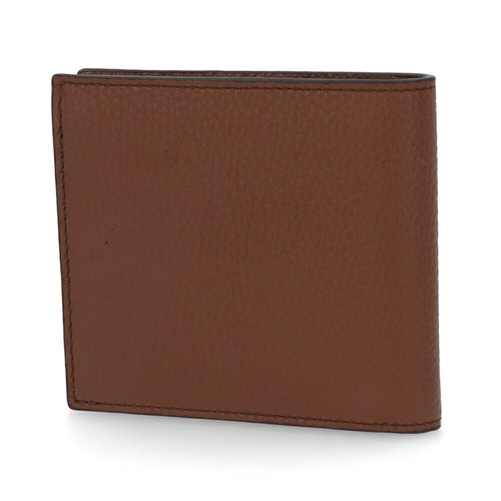 バリー BALLY 財布 二つ折り財布 メンズ 761765997789 ブラウン レザー ロゴ シンプル ストライプデザイン 小銭入れなし RBN_BIFOLD 8CC