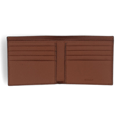 バリー BALLY 財布 二つ折り財布 メンズ 761765997789 ブラウン レザー ロゴ シンプル ストライプデザイン 小銭入れなし RBN_BIFOLD 8CC