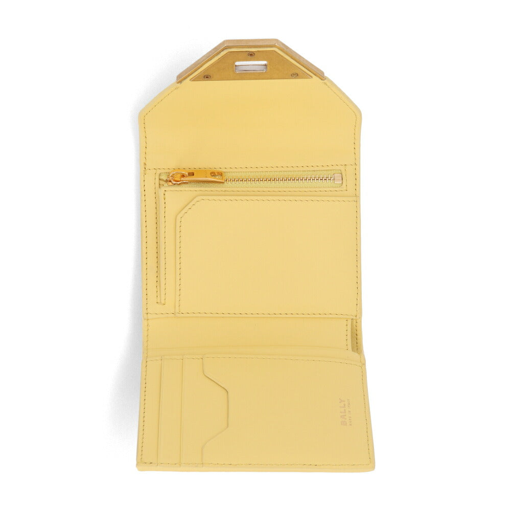 BALLY TILT COMPACT 三つ折り財布 型押しレザー