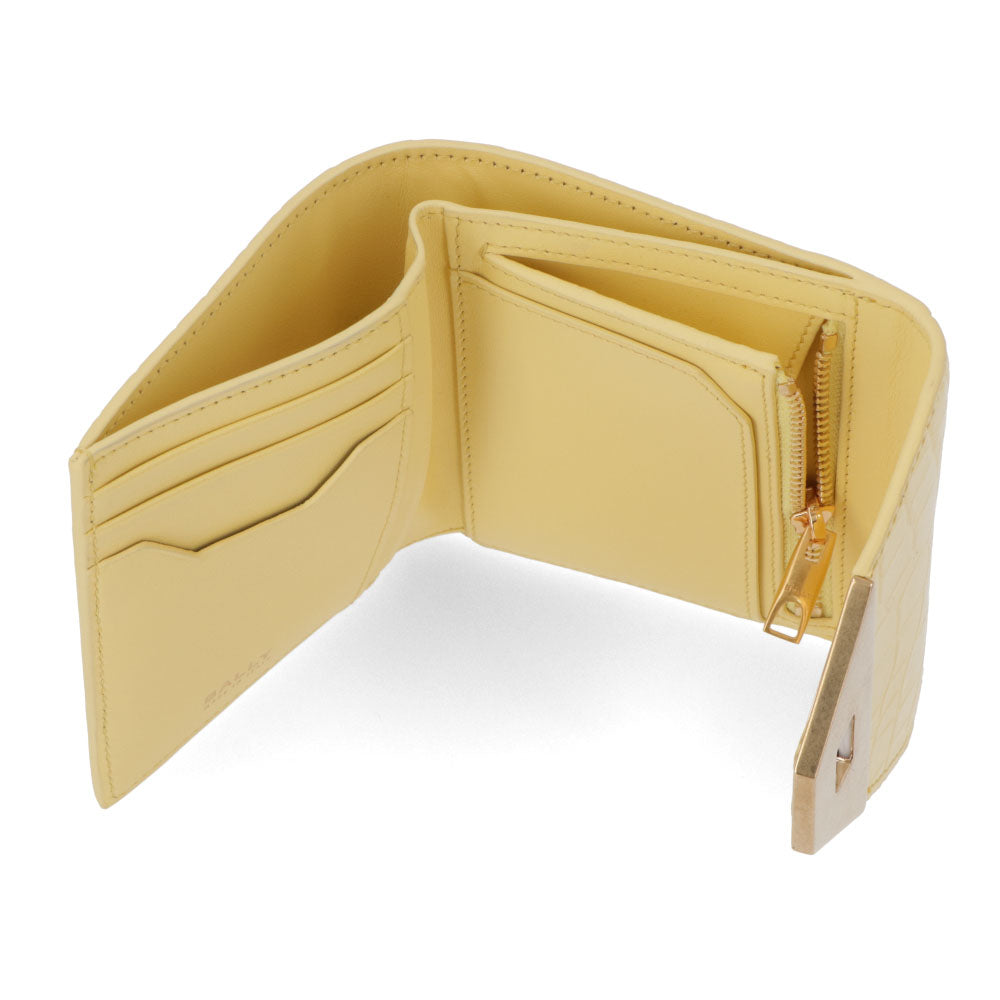 BALLY TILT COMPACT 三つ折り財布 型押しレザー