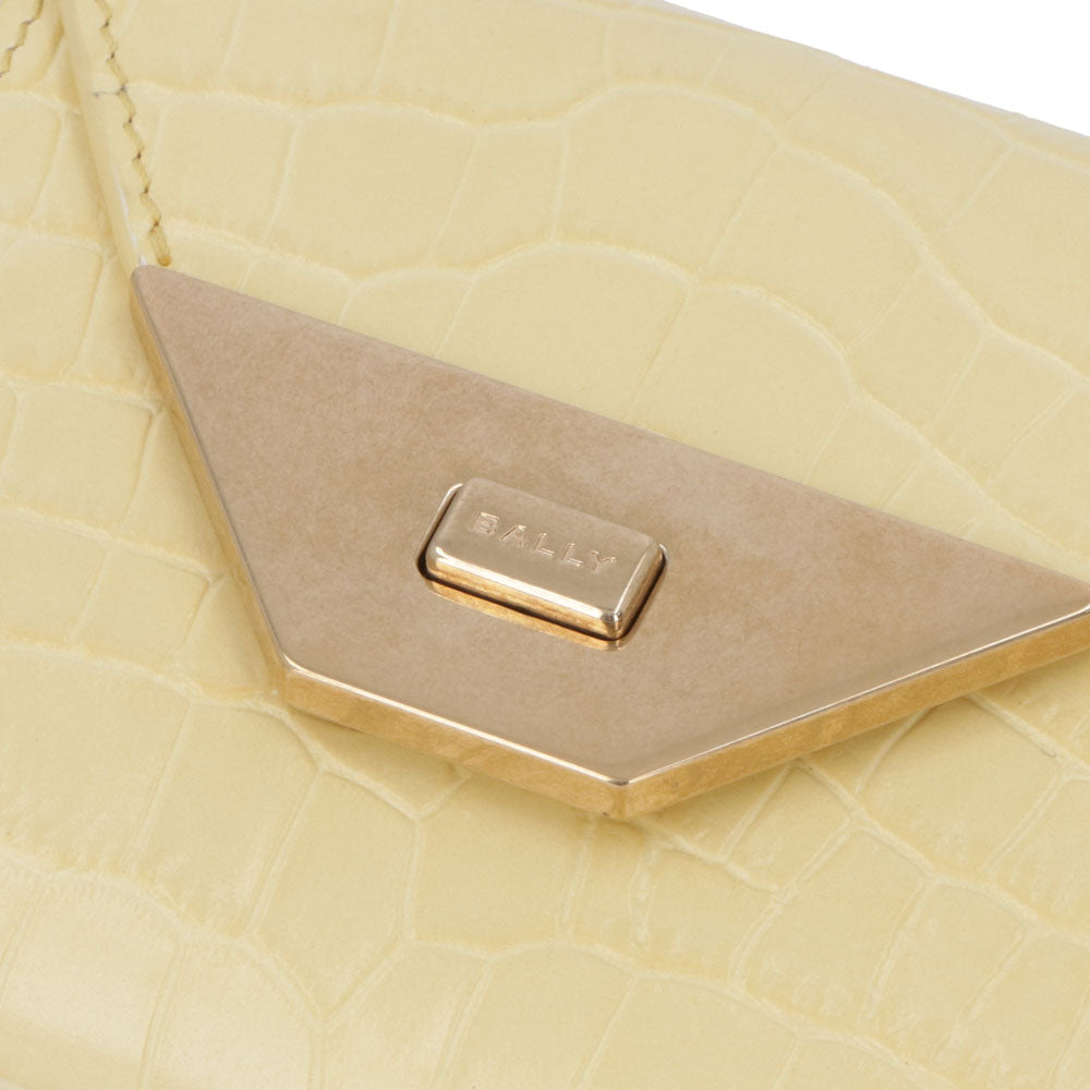 BALLY TILT COMPACT 三つ折り財布 型押しレザー