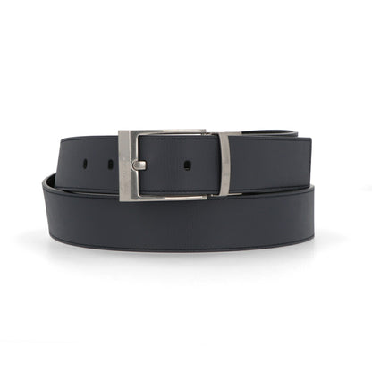 BALLY ベルト ネイビー×ブラック レザー リバーシブル