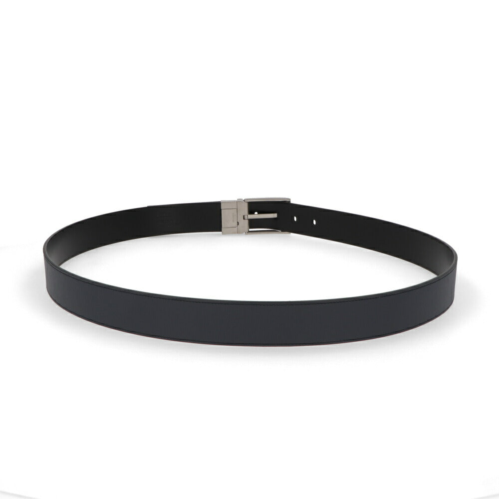 BALLY ベルト ネイビー×ブラック レザー リバーシブル