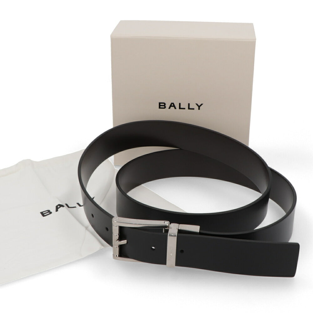 BALLY ベルト ブラック×ブラウン レザー リバーシブル