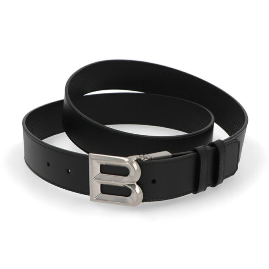 BALLY ベルト ブラック レザー シルバー金具 リバーシブル