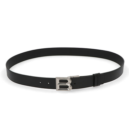 BALLY ベルト ブラック レザー シルバー金具 リバーシブル