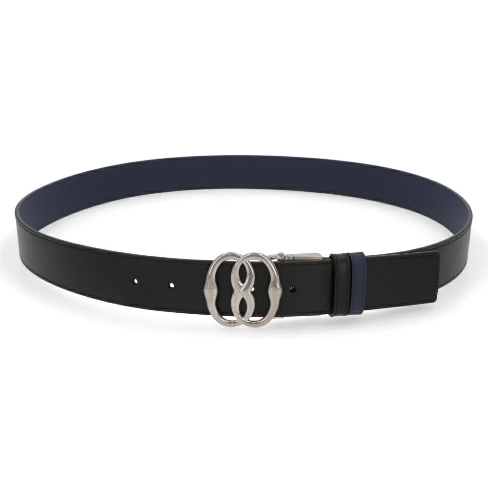 BALLY ベルト ブラック×パープル レザー ロゴ エンブレム