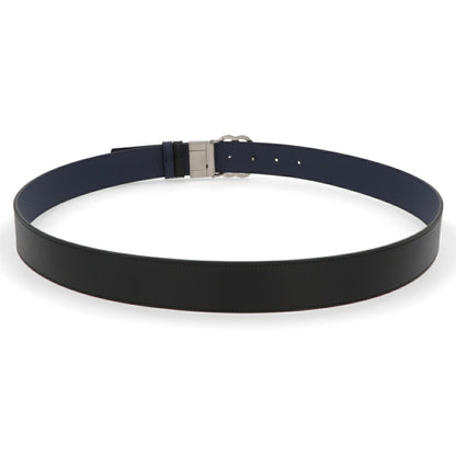 BALLY ベルト ブラック×パープル レザー ロゴ エンブレム