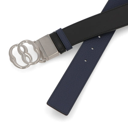 BALLY ベルト ブラック×パープル レザー ロゴ エンブレム