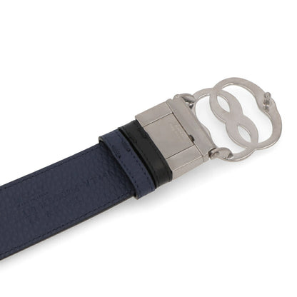 BALLY ベルト ブラック×パープル レザー ロゴ エンブレム