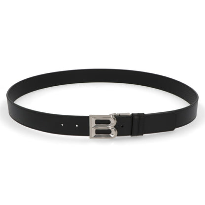 BALLY ベルト ブラック レザー  シルバー金具 リバーシブル