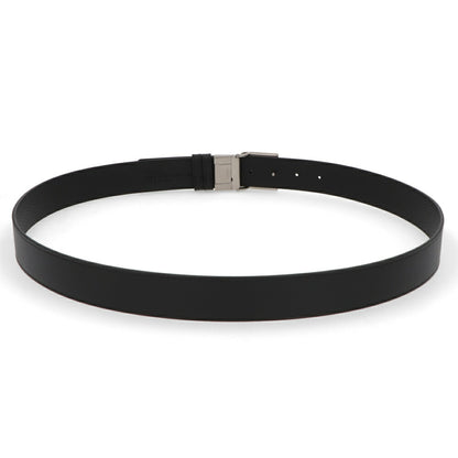 BALLY ベルト ブラック レザー  シルバー金具 リバーシブル