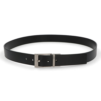 BALLY ベルト ブラック レザー シルバー金具 リバーシブル