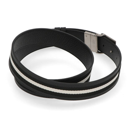 BALLY ベルト ブラック レザー キャンバス ロゴ