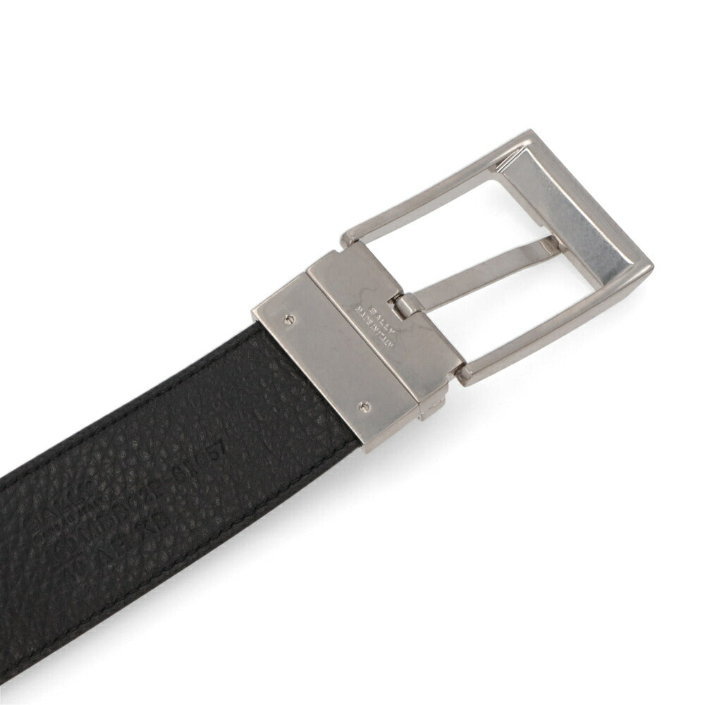 BALLY ベルト ブラック レザー キャンバス ロゴ