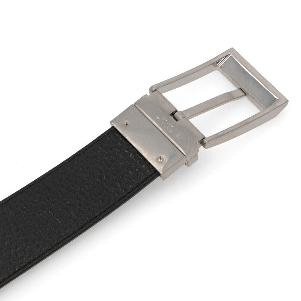 BALLY ベルト ブラック×レッド レザー キャンバス