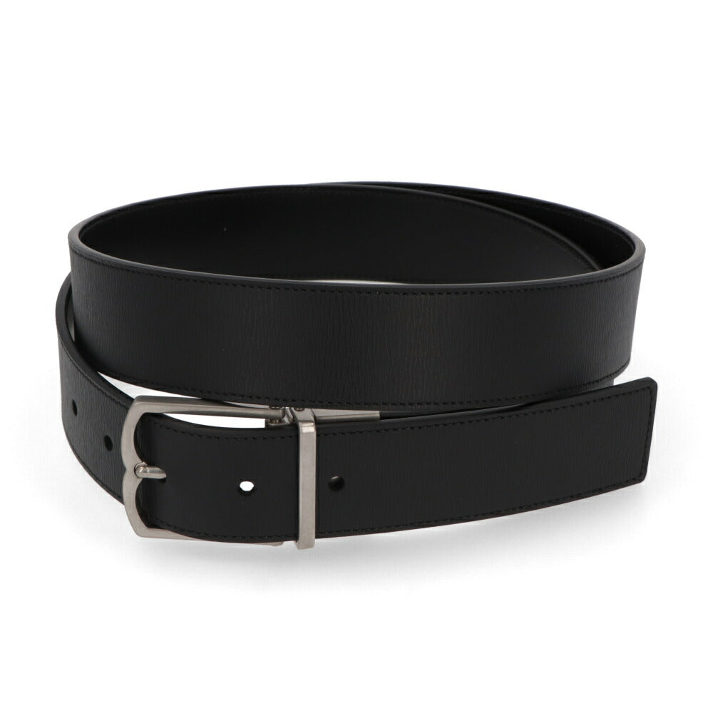 BALLY ベルト ブラック レザー ロゴ エンブレム