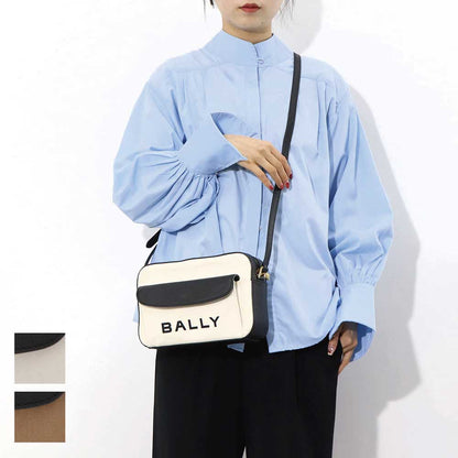 BALLY ショルダーバッグ BAR DANIEL ホワイト×ブラック