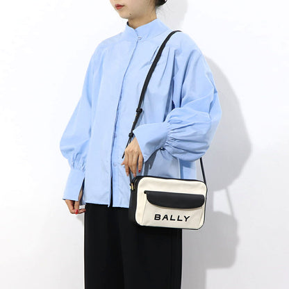 BALLY ショルダーバッグ BAR DANIEL ホワイト×ブラック
