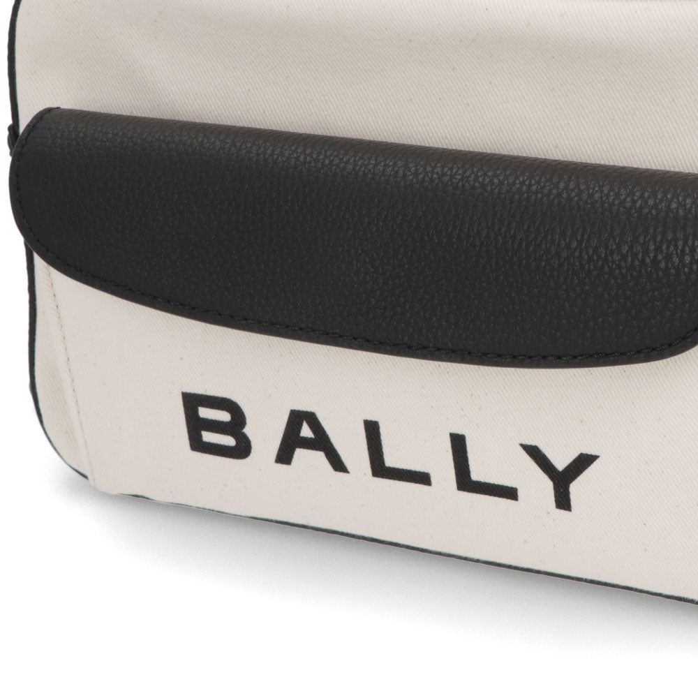 BALLY ショルダーバッグ BAR DANIEL ホワイト×ブラック