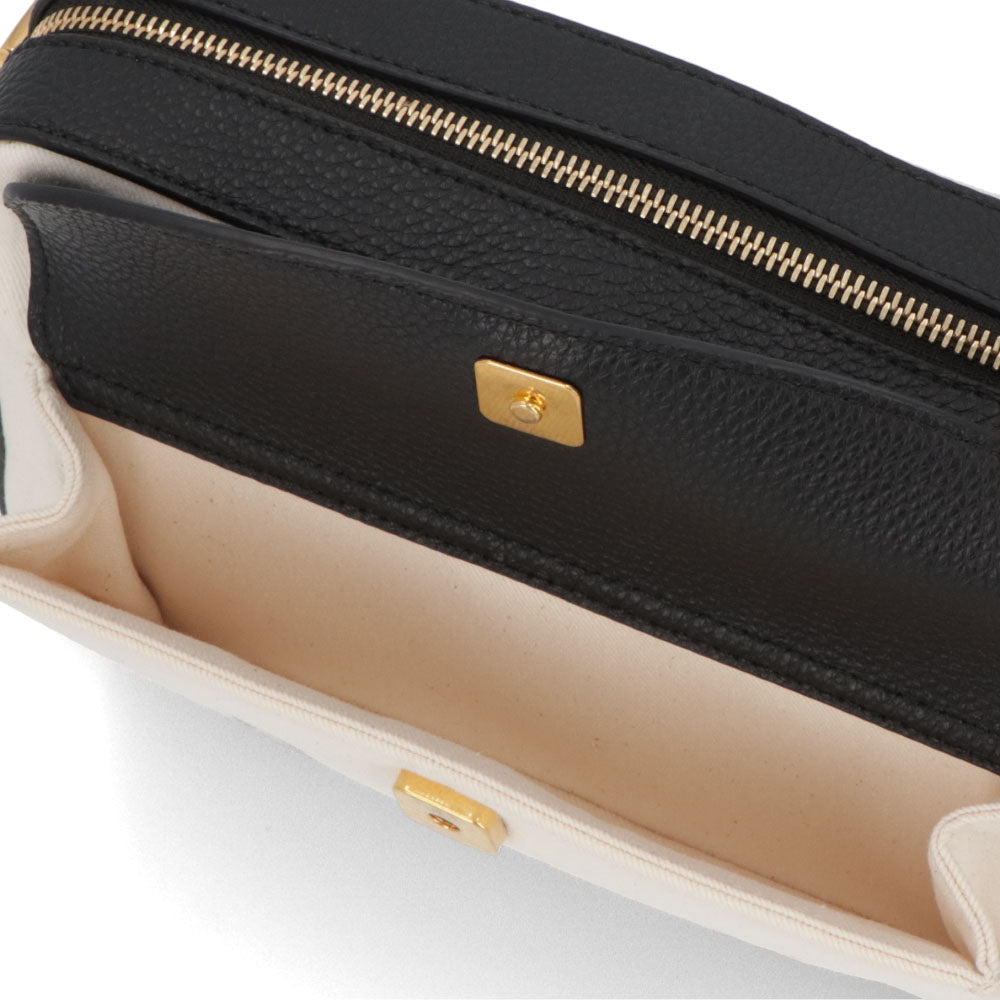 BALLY ショルダーバッグ BAR DANIEL ホワイト×ブラック