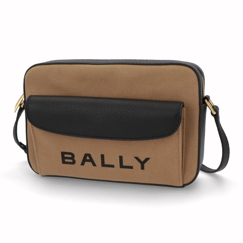 BALLY ショルダーバッグ BAR DANIEL ホワイト×ブラック