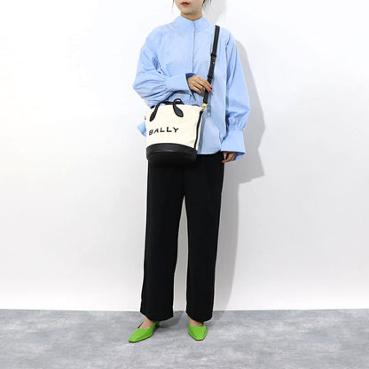 BALLY ショルダーバッグ BAR 8 HOURS ホワイト×ブラック