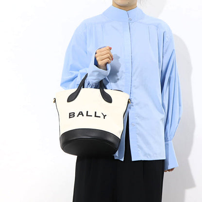BALLY ショルダーバッグ BAR 8 HOURS ホワイト×ブラック