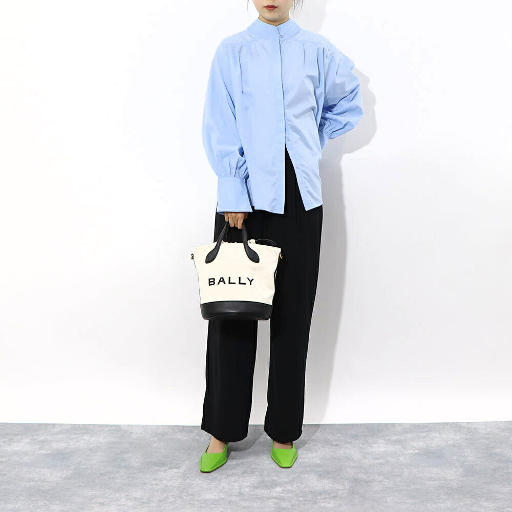 BALLY ショルダーバッグ BAR 8 HOURS ホワイト×ブラック
