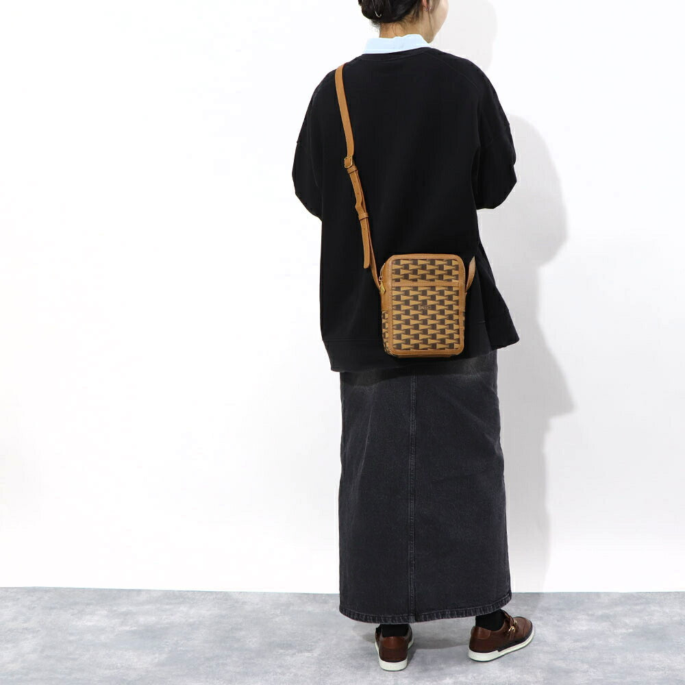 BALLY ショルダーバッグ CROSS ブラウン×オーロソフト