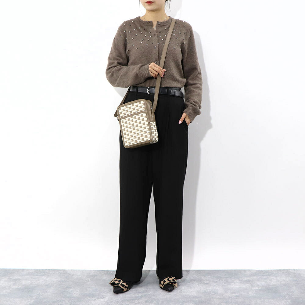 BALLY ショルダーバッグ CROSS ブラウン×オーロソフト
