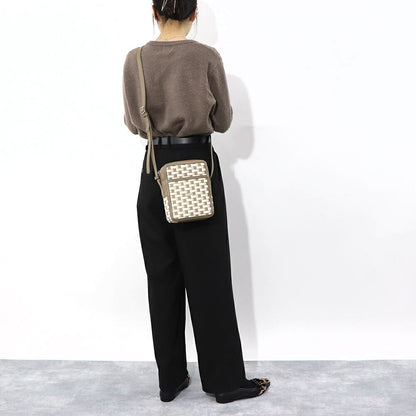 バリー BALLY バッグ ショルダーバッグ ユニセックス CROSS ブラウン×オーロソフト マルチデセルトブラウン ロゴ 柄 ミニバッグ レザー ゴールド金具 メンズ レディース 6305088