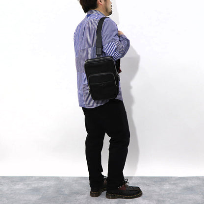 バリー BALLY バッグ ボディバッグ メンズ CODE SLING BAGF ネイビー ブラック レザー ロゴ ストライプ スリングバッグ ベルトバッグ 761346610341