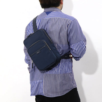 バリー BALLY バッグ ボディバッグ メンズ CODE SLING BAGF ネイビー ブラック レザー ロゴ ストライプ スリングバッグ ベルトバッグ 761346610341