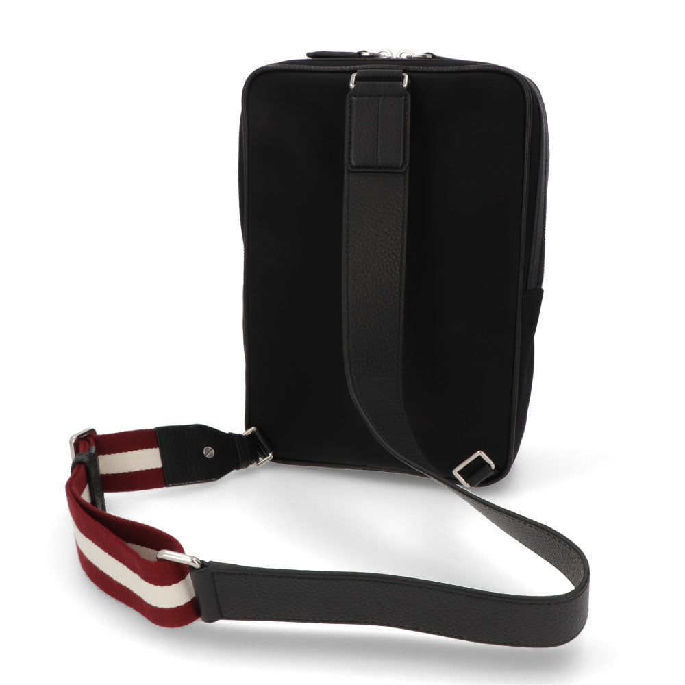 バリー BALLY バッグ ボディバッグ メンズ CODE SLING BAGF ネイビー ブラック レザー ロゴ ストライプ スリングバッグ ベルトバッグ 761346610341
