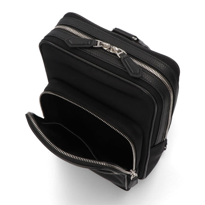 バリー BALLY バッグ ボディバッグ メンズ CODE SLING BAGF ネイビー ブラック レザー ロゴ ストライプ スリングバッグ ベルトバッグ 761346610341