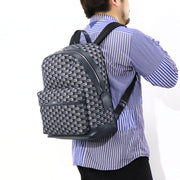 BALLY バックパック ネイビー レザー メペナントモチーフ