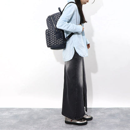 バリー BALLY バッグ リュック・デイパック ユニセックス 761346608266 ネイビー デニム レザー メンズ レディース ロゴ ペナントモチーフ ロゴ シルバー金具 BORD TREKK