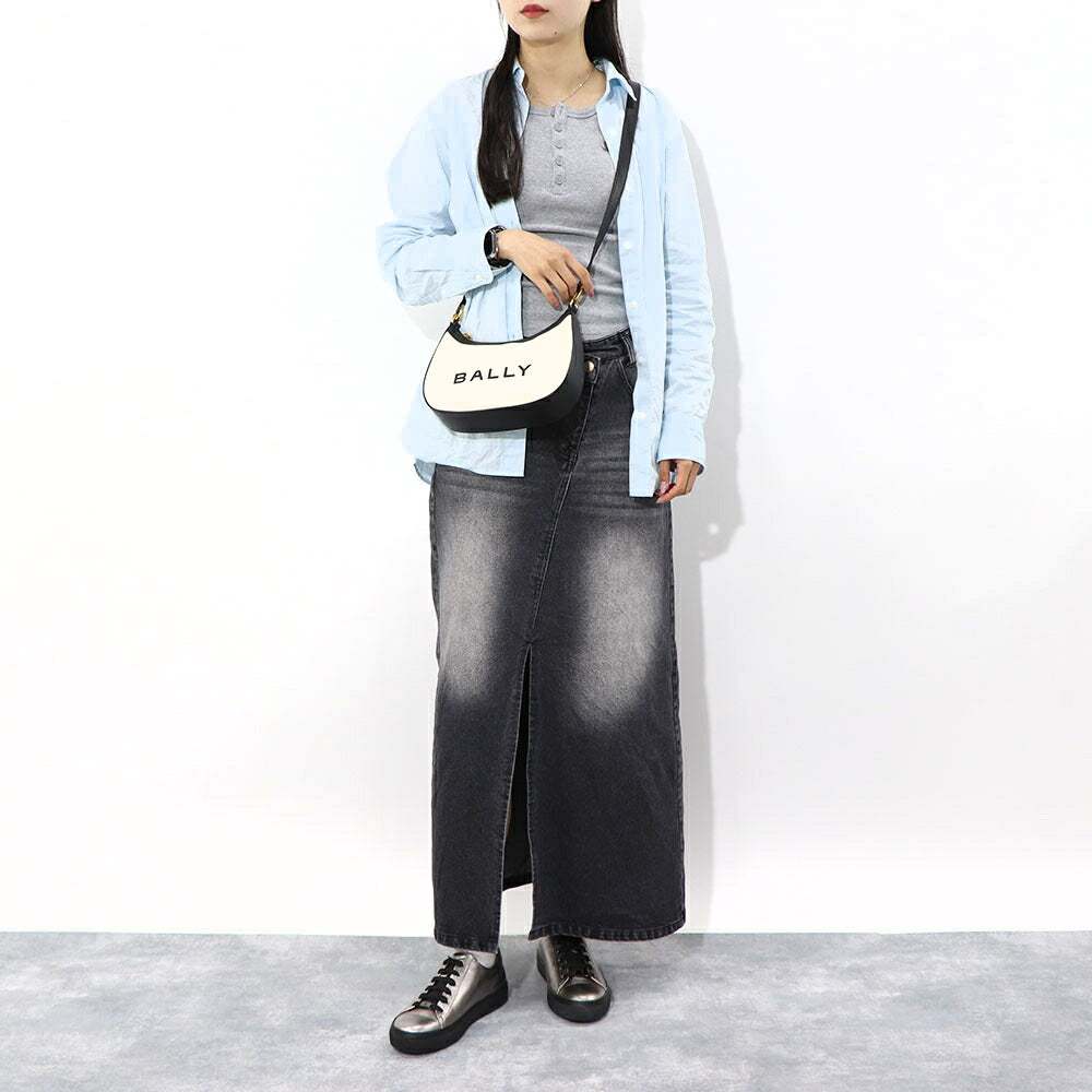 BALLY ショルダーバッグ BAR ELLIPSE ロゴ